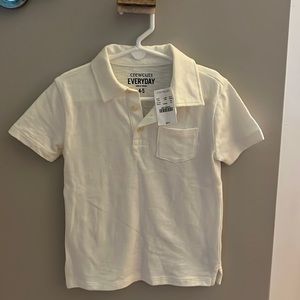 Never worn white boys Crewcuts polo. Size 4-5